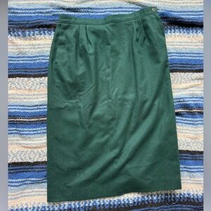 Vintage Pendleton green wool skirt made in usa - women’s 30” waist